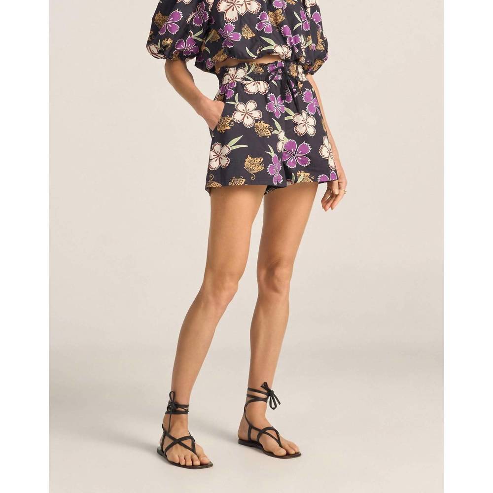 NEW ILIO NEMA women's remus shorts in hibiscus print